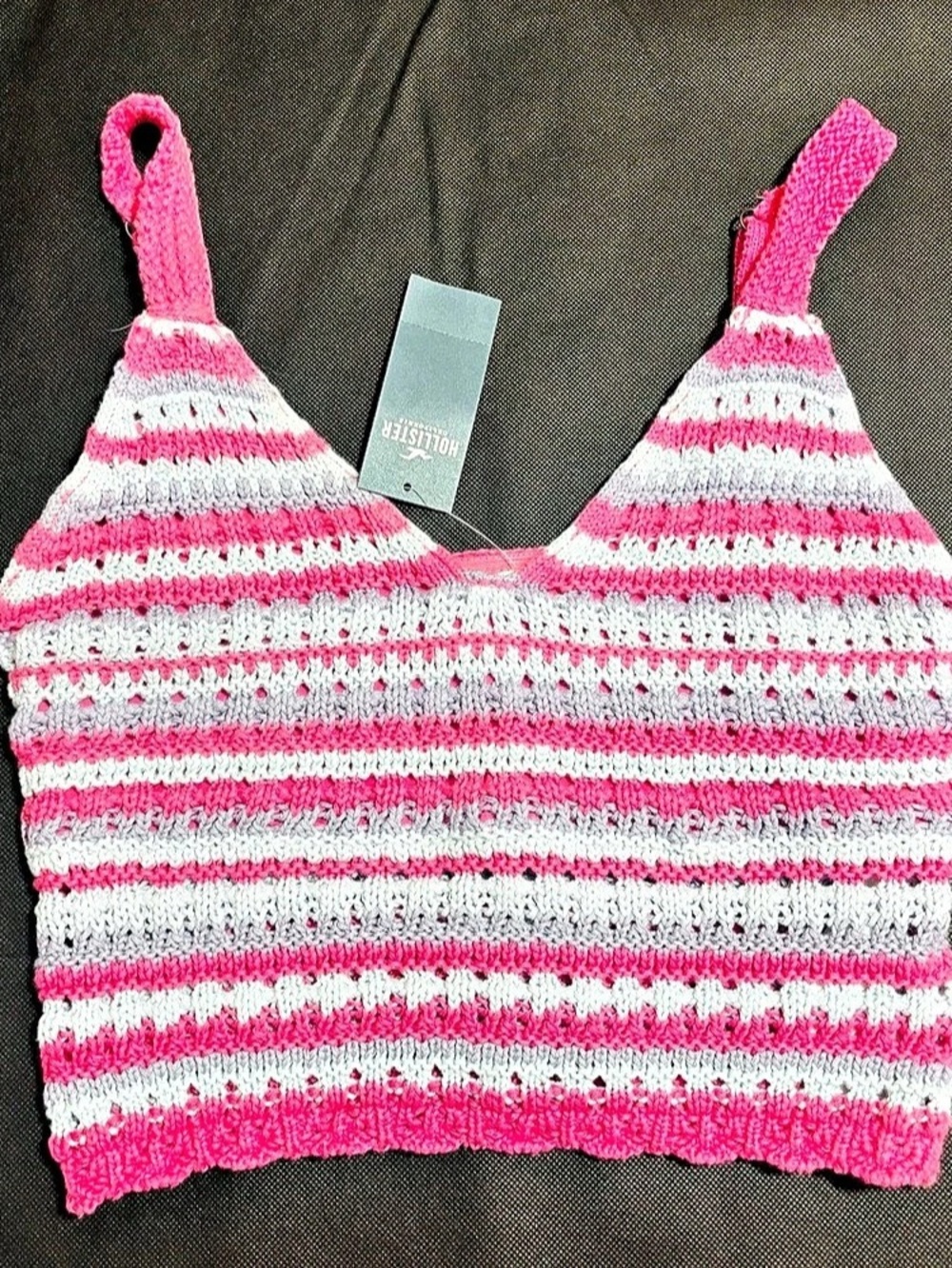 NWT Hollister Crochet Tank Pink and Purple Size X-Small